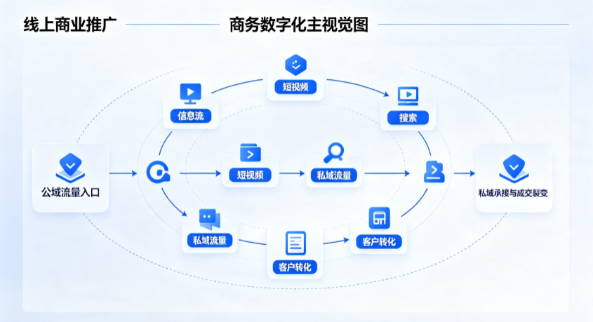 淮南线上商业推广怎么做？全域流量闭环搭建与低成本转化实战指南